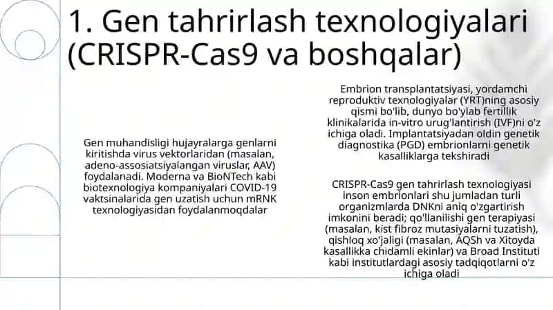 Gen injeneryasi va biotexnologiya genenusxa koʻchirish va embrion transplantatsiya 3
