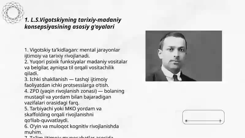L.S.Vigotskiyning tarixiy madaniy konsepsiyasi 3