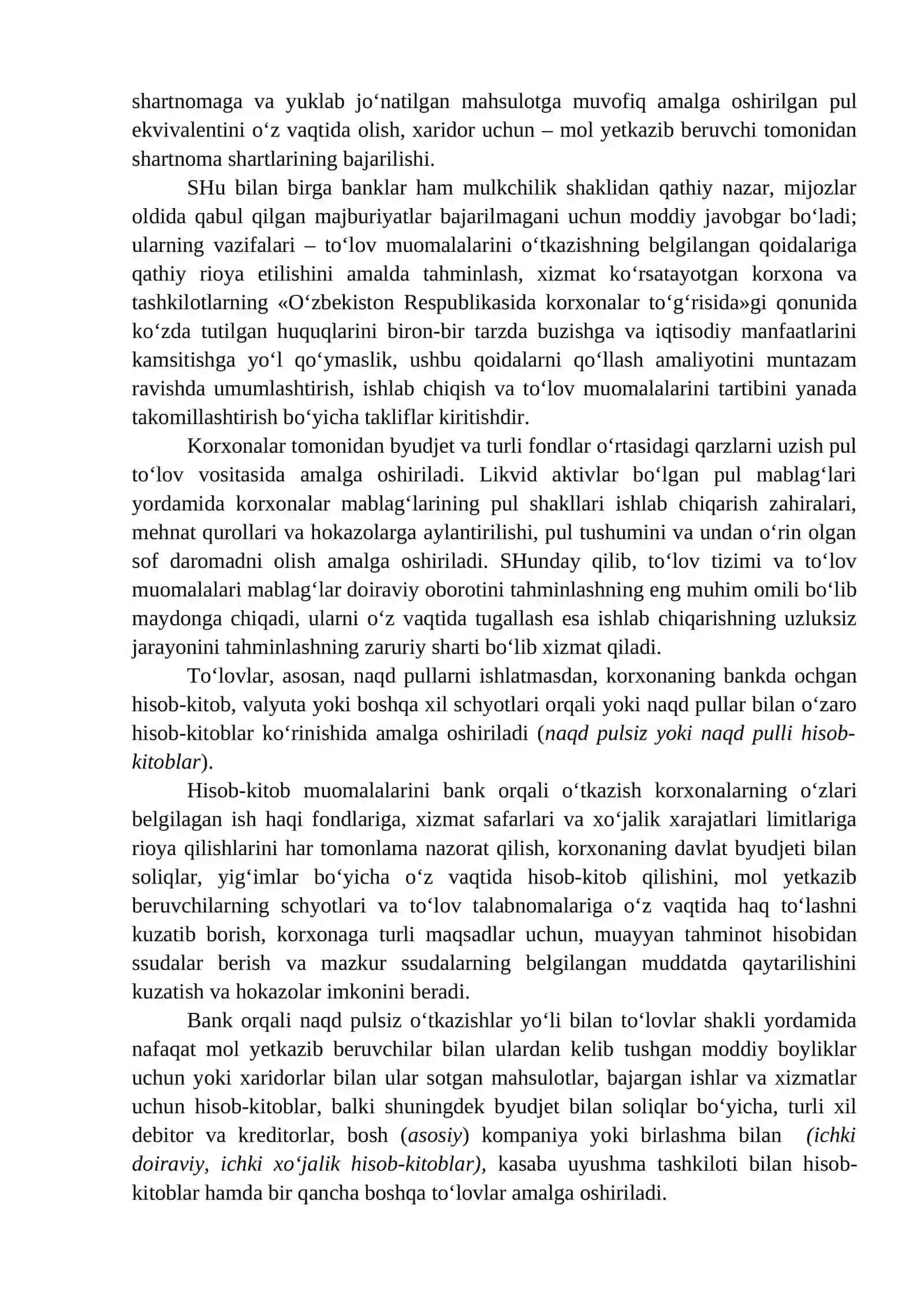 Xo‘jalik yurituvchi sub’ektlarda pul mablag‘lari va valyuta jarayonlarini xisobining vazifalari va axamiyati 3