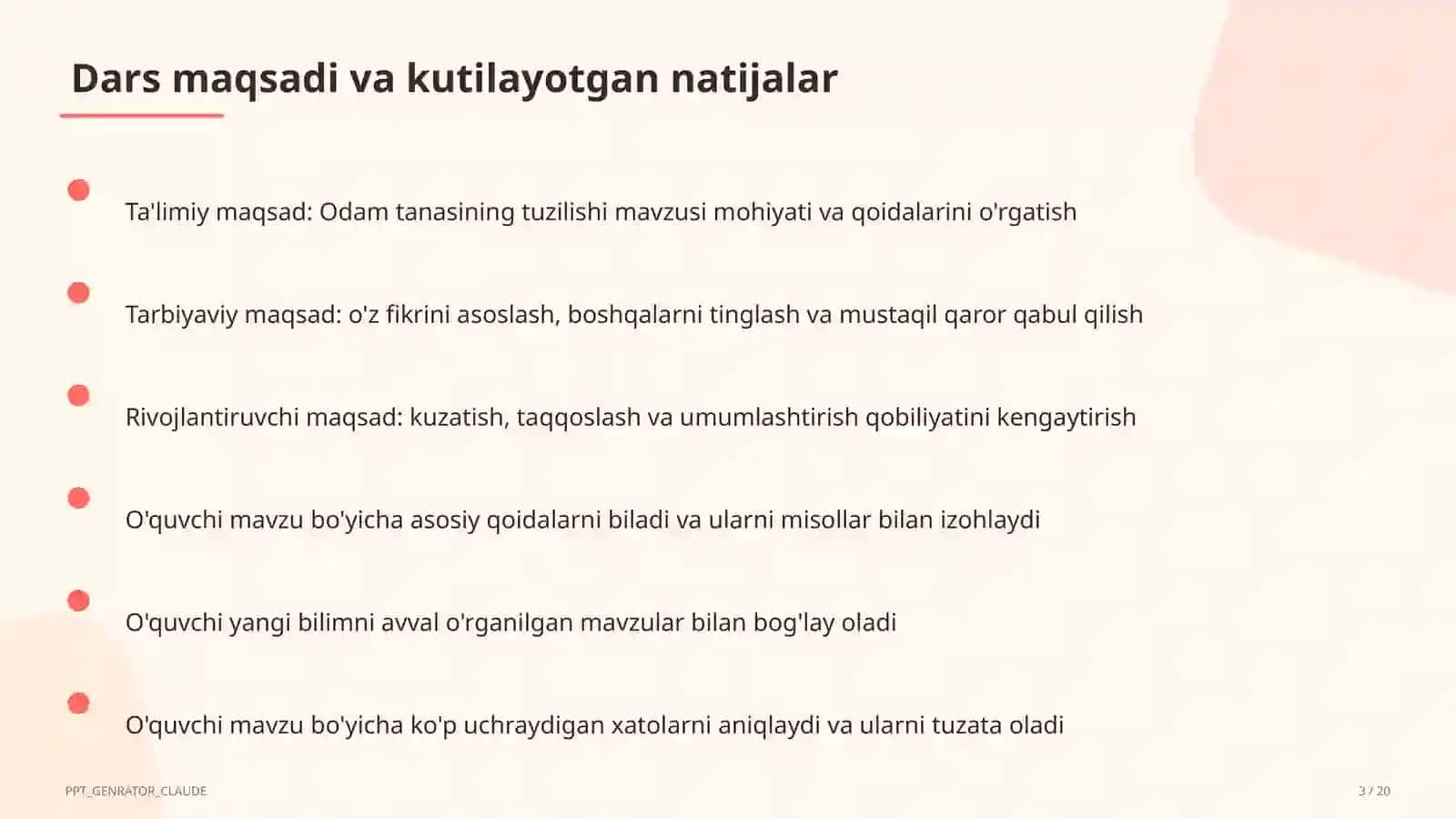 Odam tanasining tuzilishi (2-sinf) 3