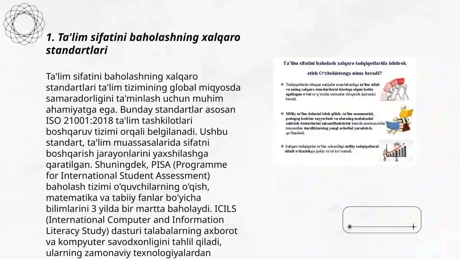 Ta'lim sifatini baholashning xalqaro standartlari 3