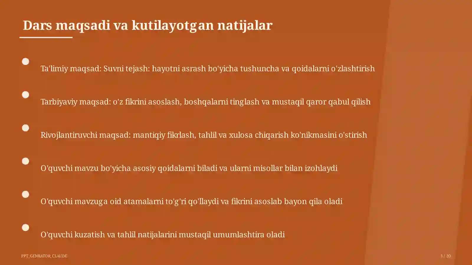 Suvni tejash: hayotni asrash 3