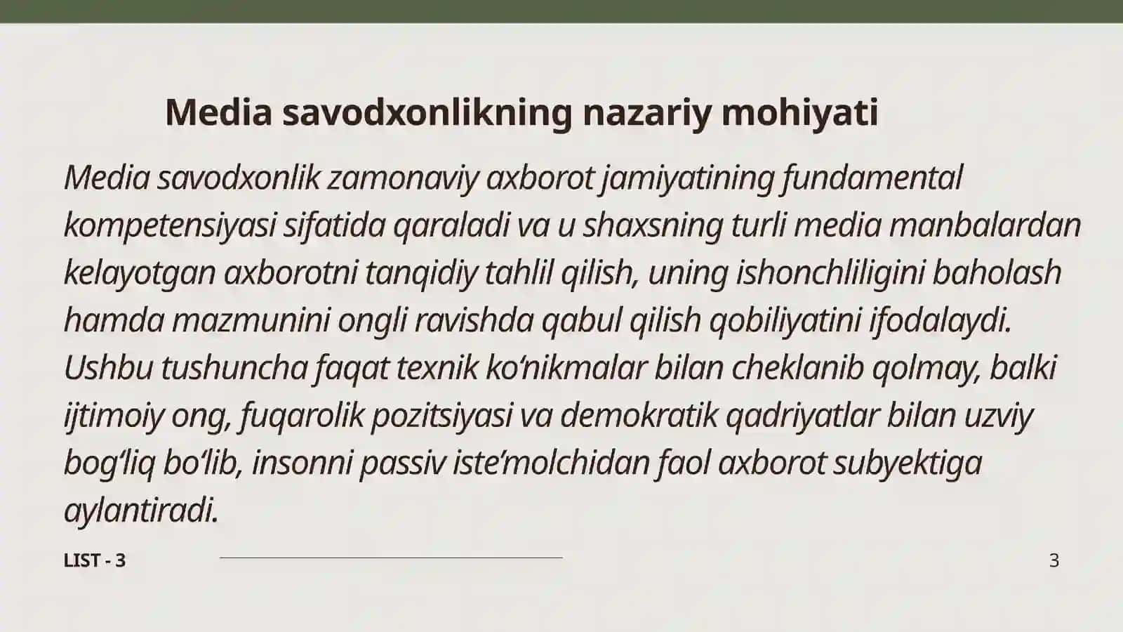 BMT va YUNESKONING MEDIA SAVODXONLIK VA AXBOROT MADANIYATIGA MUNOSABATI 3