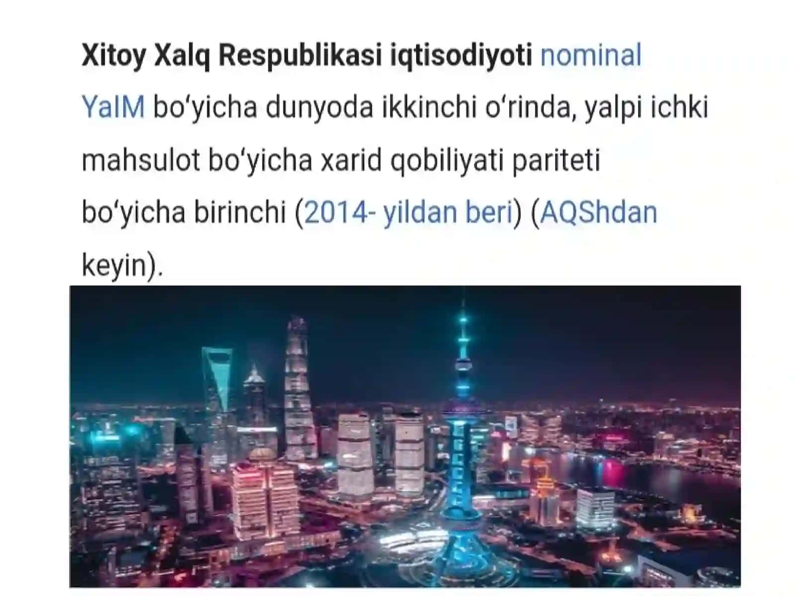 Xitoy davlatining yalpi ichki mahsuloti 3