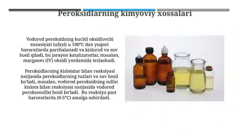 Vadorod peroksida va uning birikmalari 3