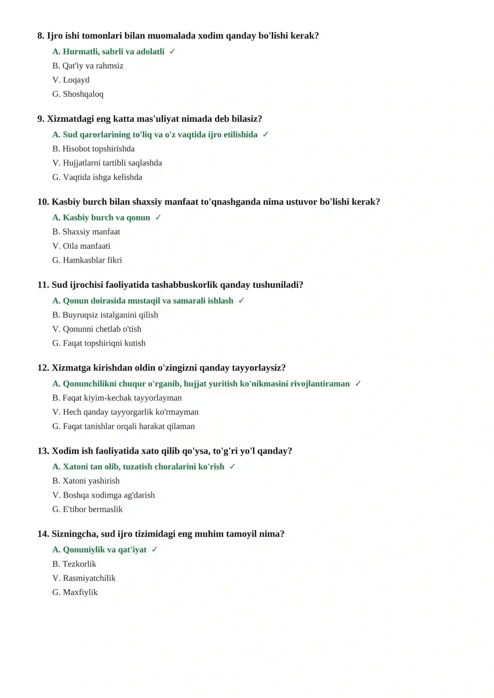 Sud ijrochilari test savollari 3