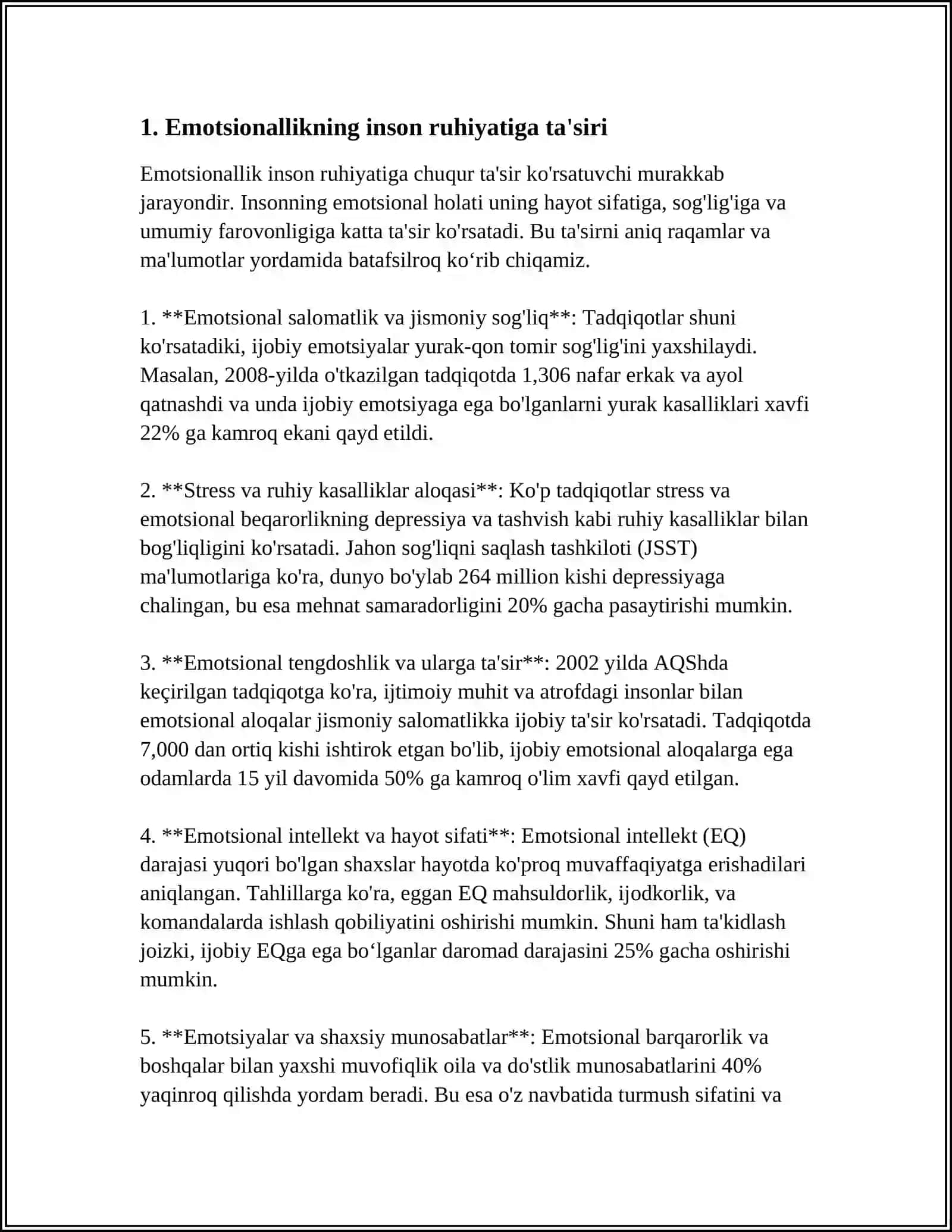 EMOTSIONALLIKDA INSON HAYOT FAOLIYATIDAGI ÒRNI 3