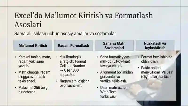 Excel haqida 3