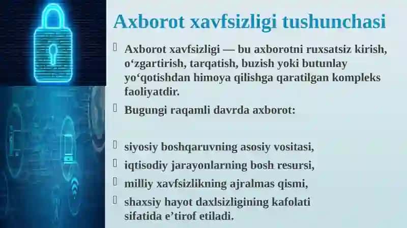 Axborot xavfsizligini ta’minlashning g‘oyaviy-nazariy asoslari 3