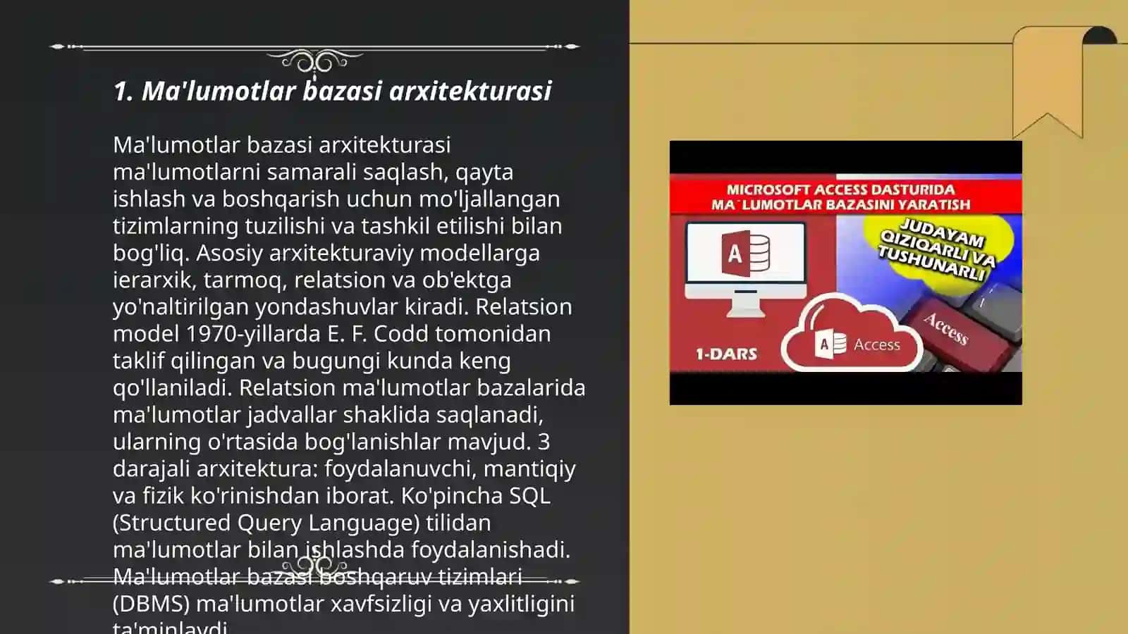Ma'lumotlar bazasi va dastriy forma aloqasi interfeysi 3
