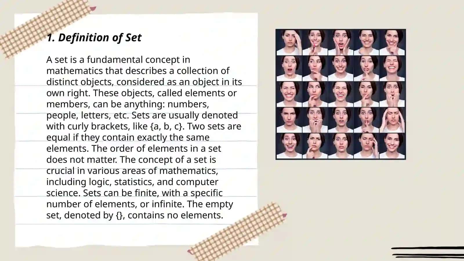 Set expressions 3