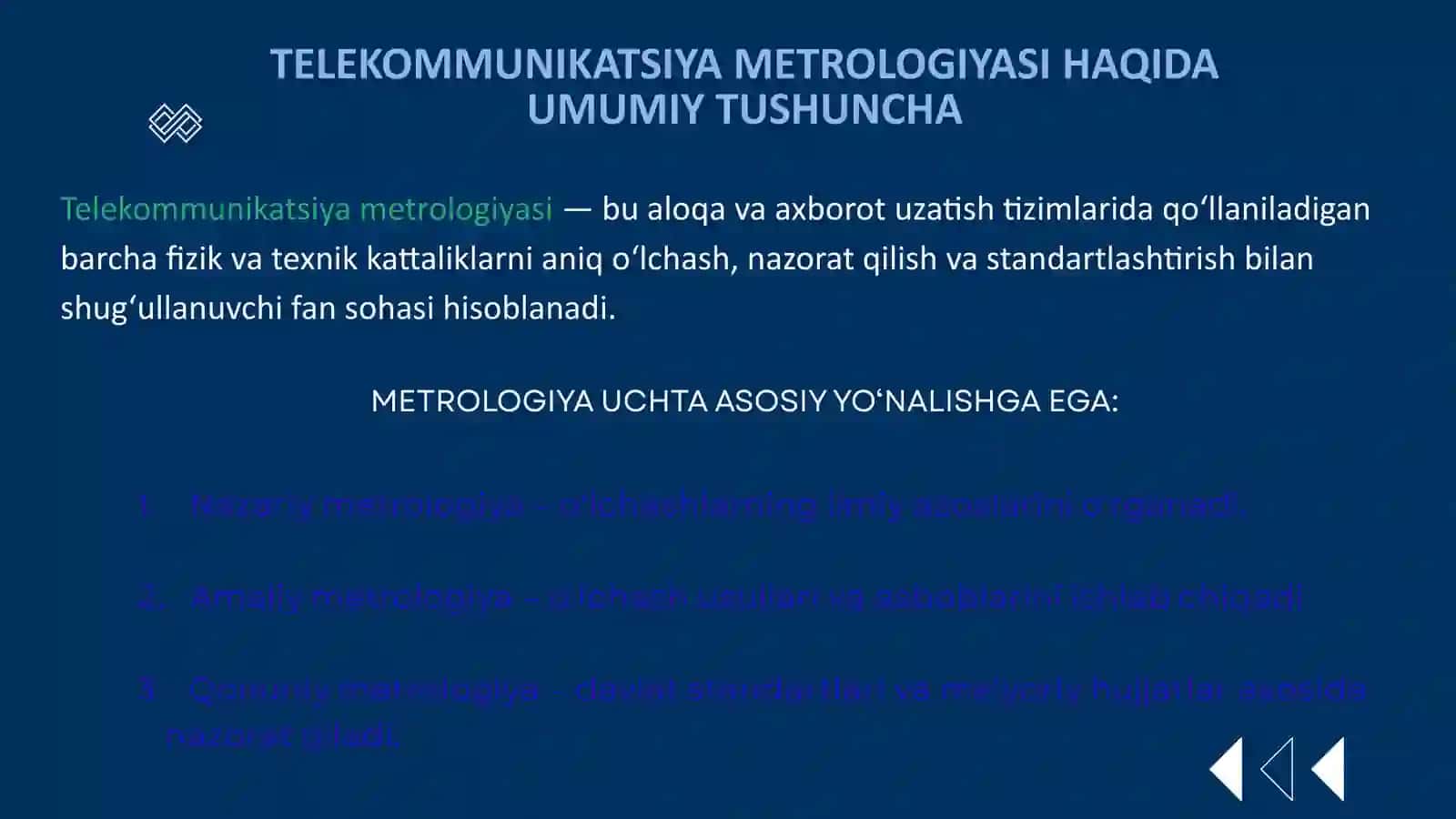Telekommunikatsiya metrologiyasi 3