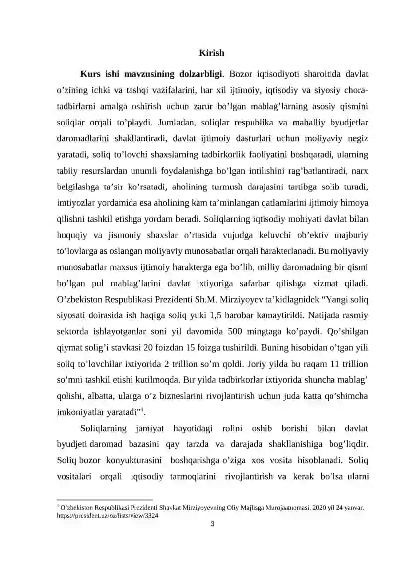 Soliqlar va ularning bozor iqtisodiyotidagi vazifalar 3
