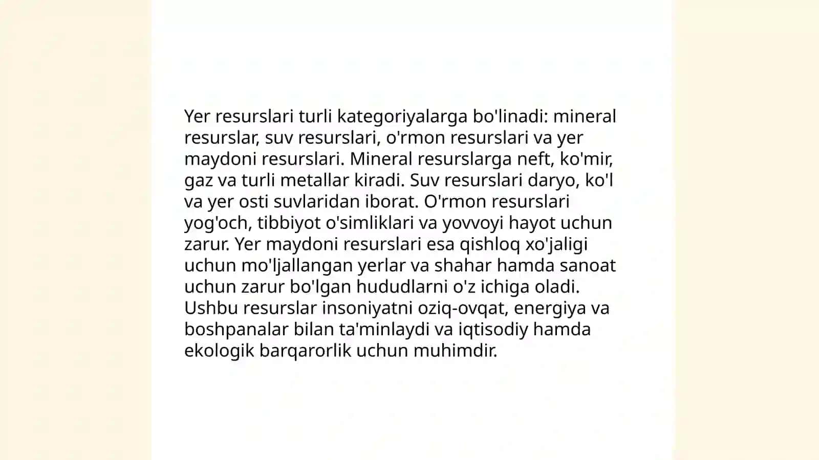 Yer resurslarini ma'ruzalashning metodologik asoslari 3