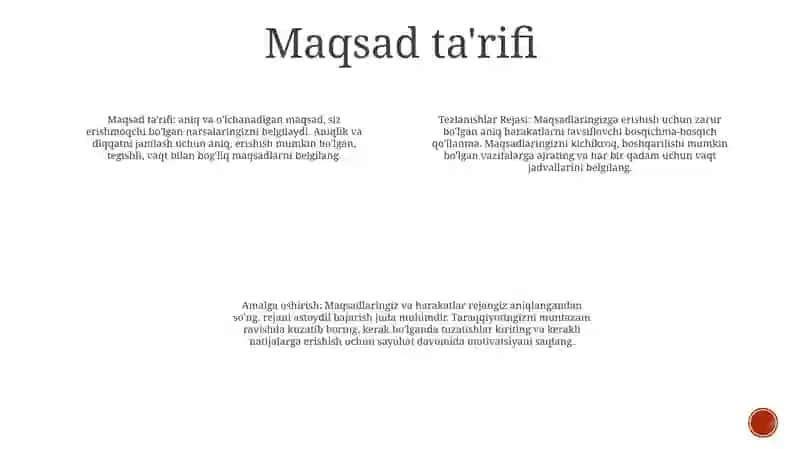 Tezlanishlar Rejasi 3