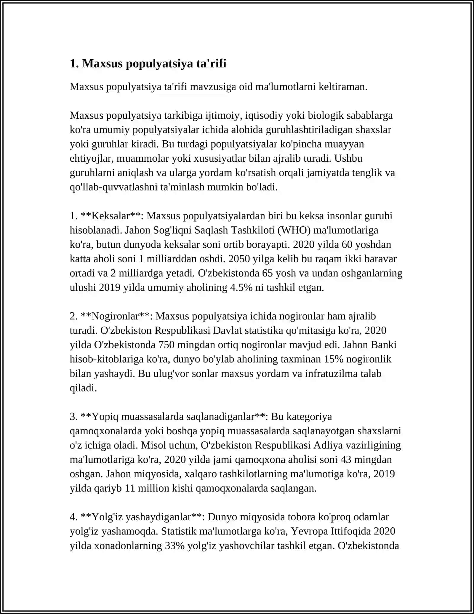 MAXSUS POPULYATSIYA UCHIB TESTLAR 3