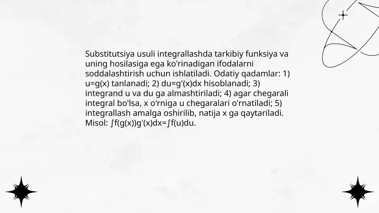 Integrallash usullari 3