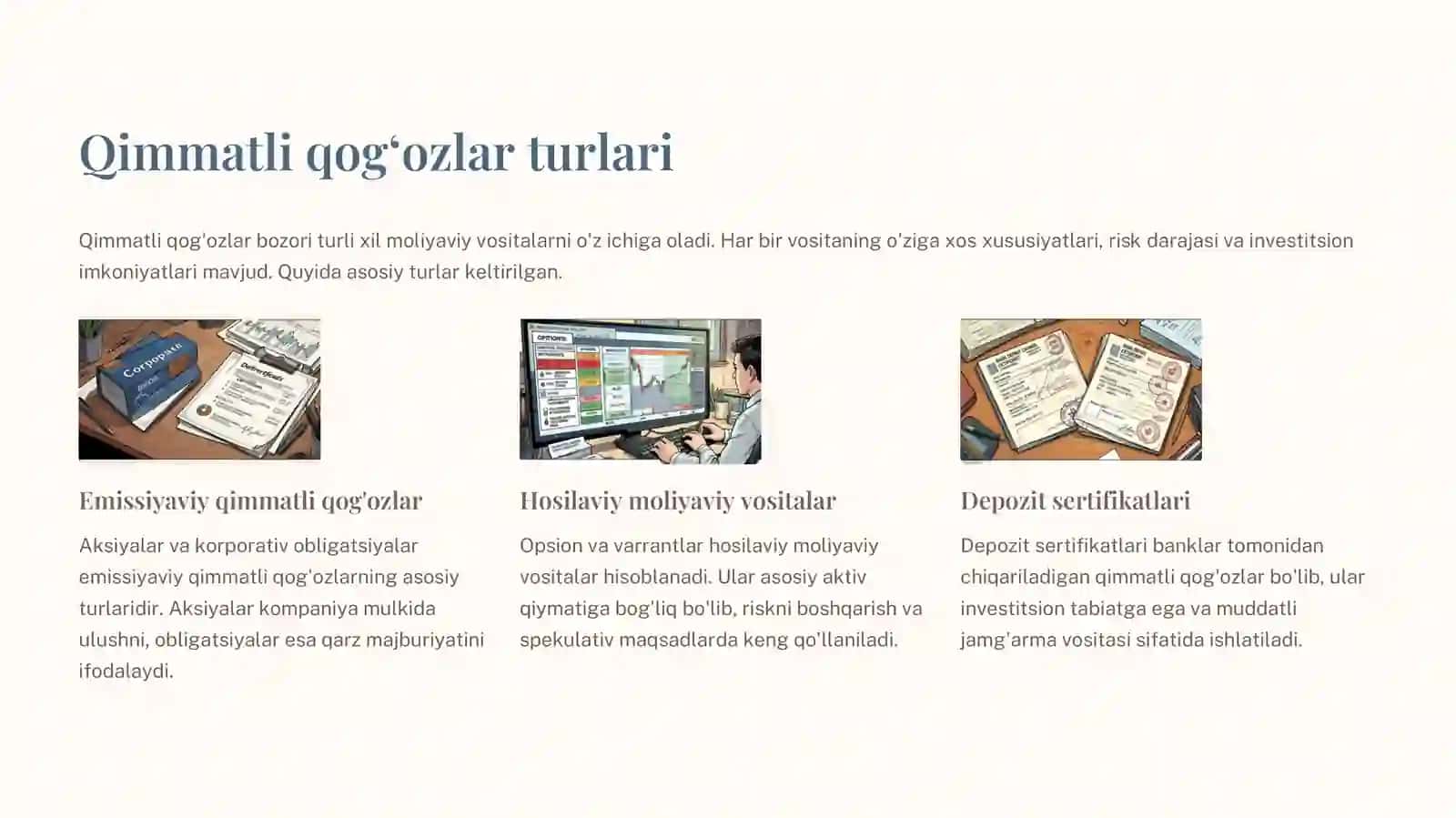 Qimmatli qogʻozlar auditi: Nazariya va amaliyot 3