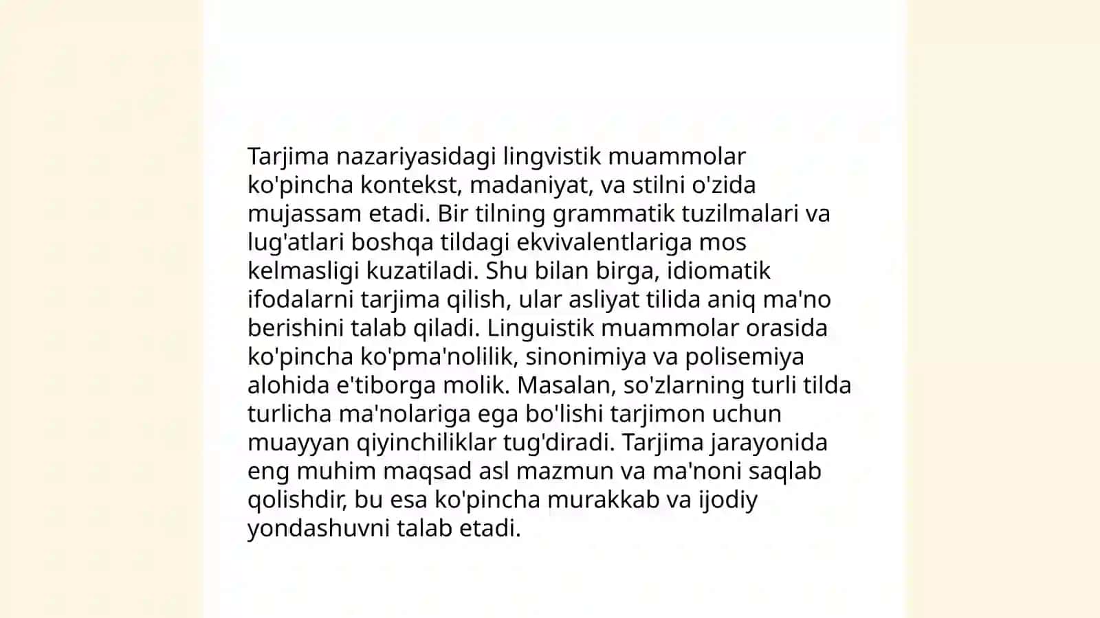 Mashina tarjimasining lingvistik muammolari 3