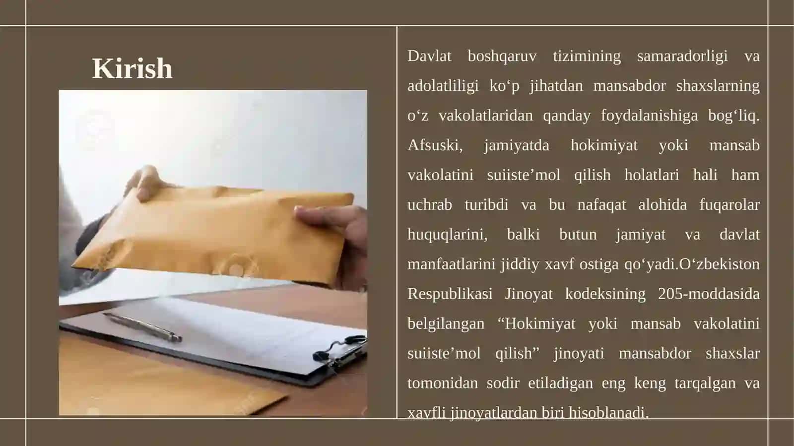 Hokimiyat yoki mansab vakolatini suiiste’mol qilish 3