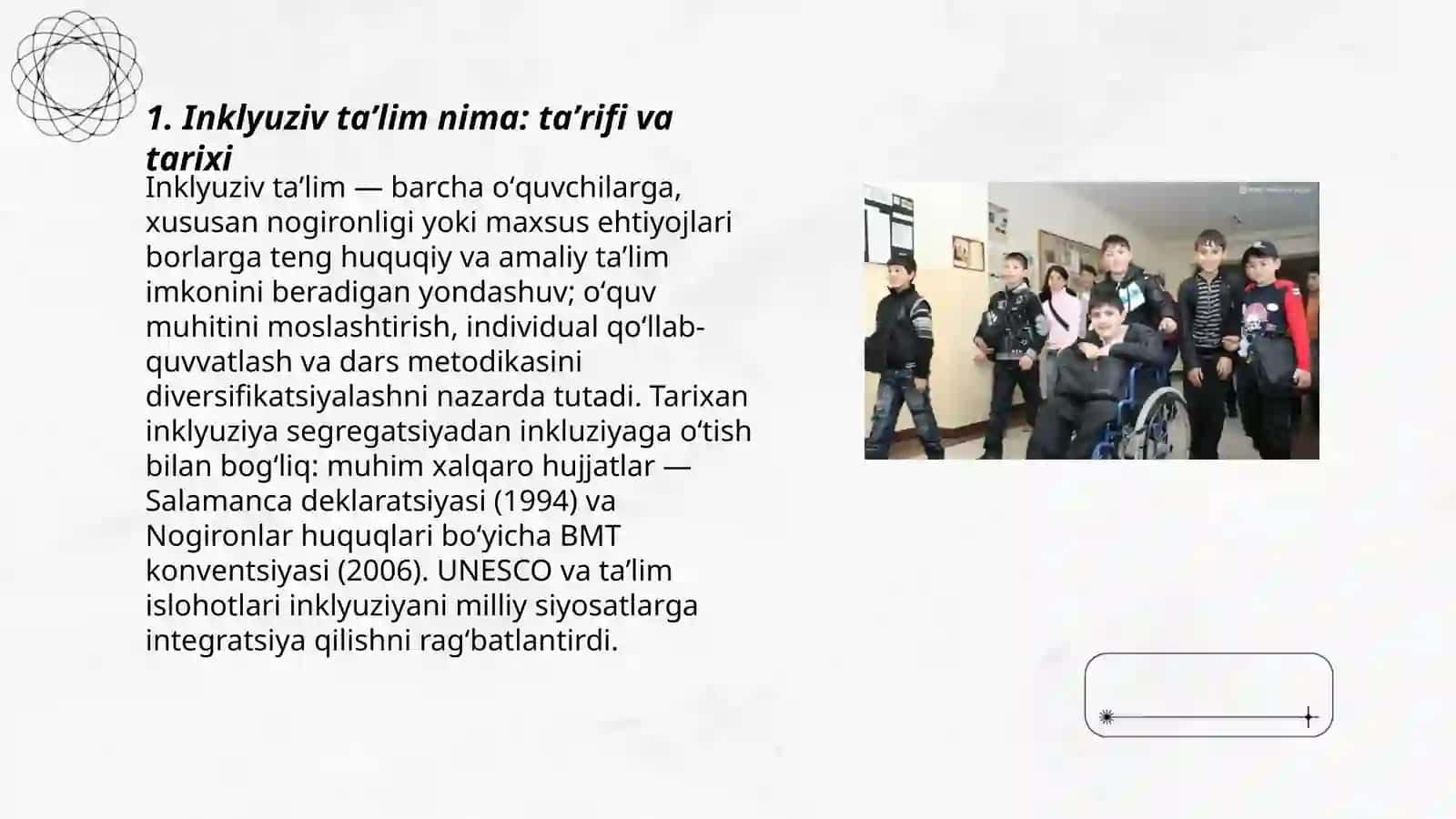 Inklyuziv ta’lim va uning mohiyati: asosiy tushunchalar va tamoyillari 3