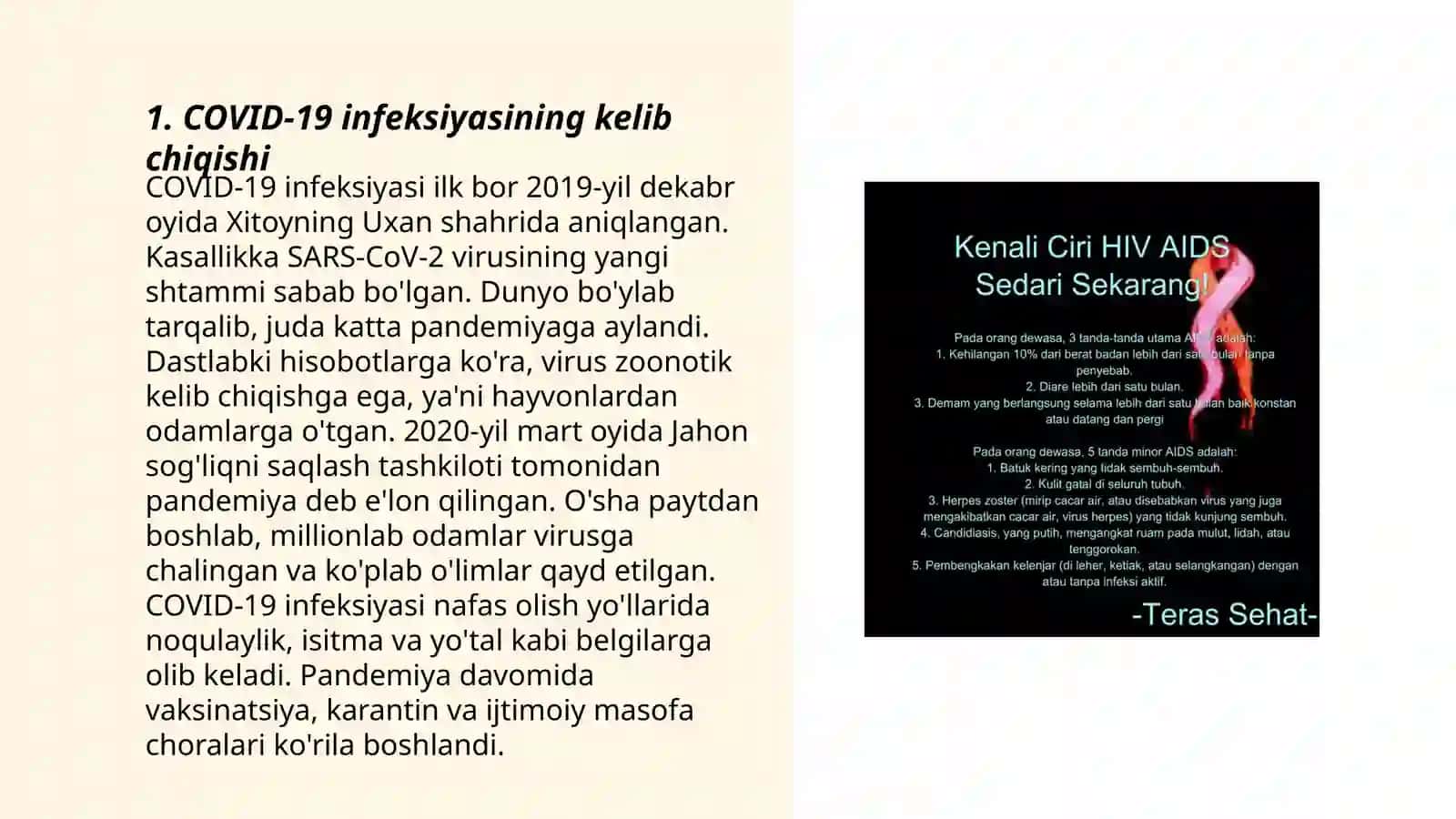 COVID 19 OITV OITS infeksiyasi profilaktikasi va unga qarshi kurashish 3
