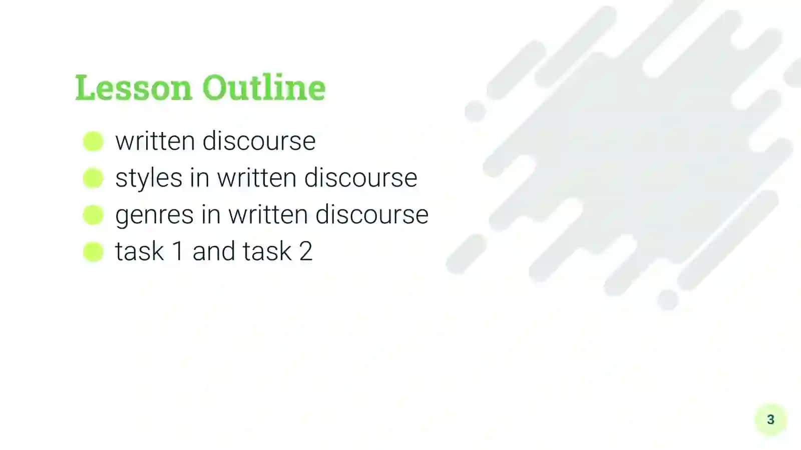 Genres in Written Discourse 3