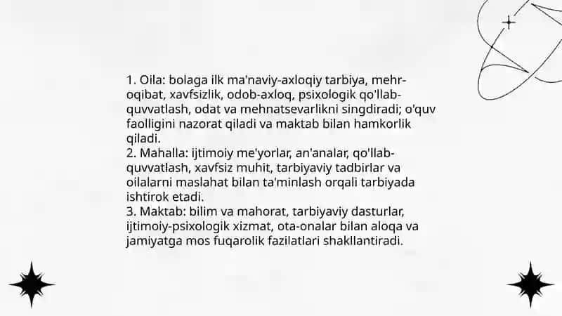 Bola tarbiyasida oila, mahalla va maktab hamkorligi 3