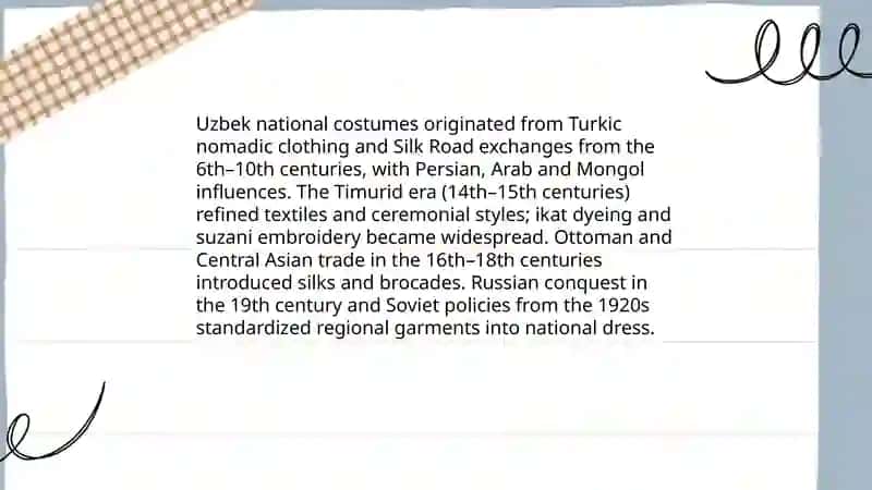 Uzbek national costumes 3
