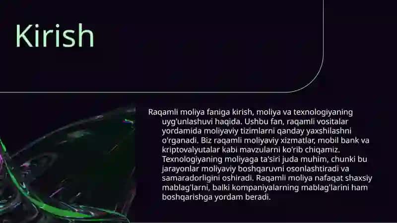 Raqamli moliya faniga kirish 3