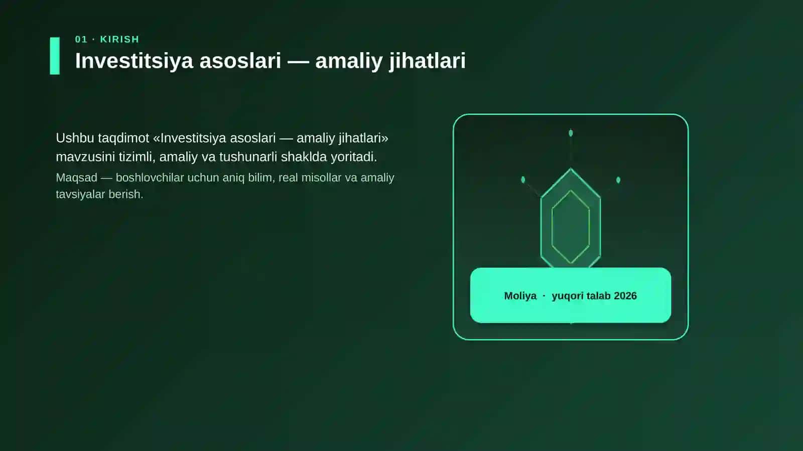 Investitsiya asoslari — amaliy jihatlari 3