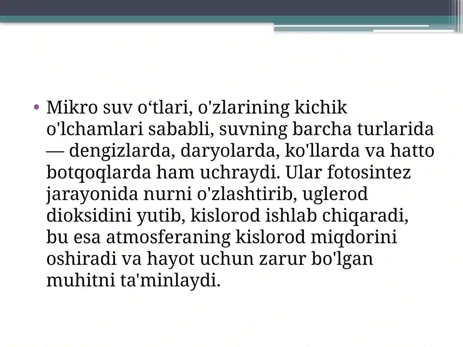 Mikro suv o'tlari 3