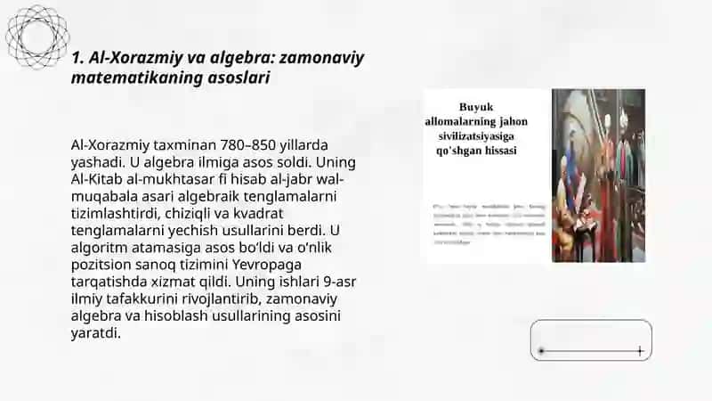 Buyuk allomalarning jahon sivilizatsiyasiga qo‘shgan hissasi 3