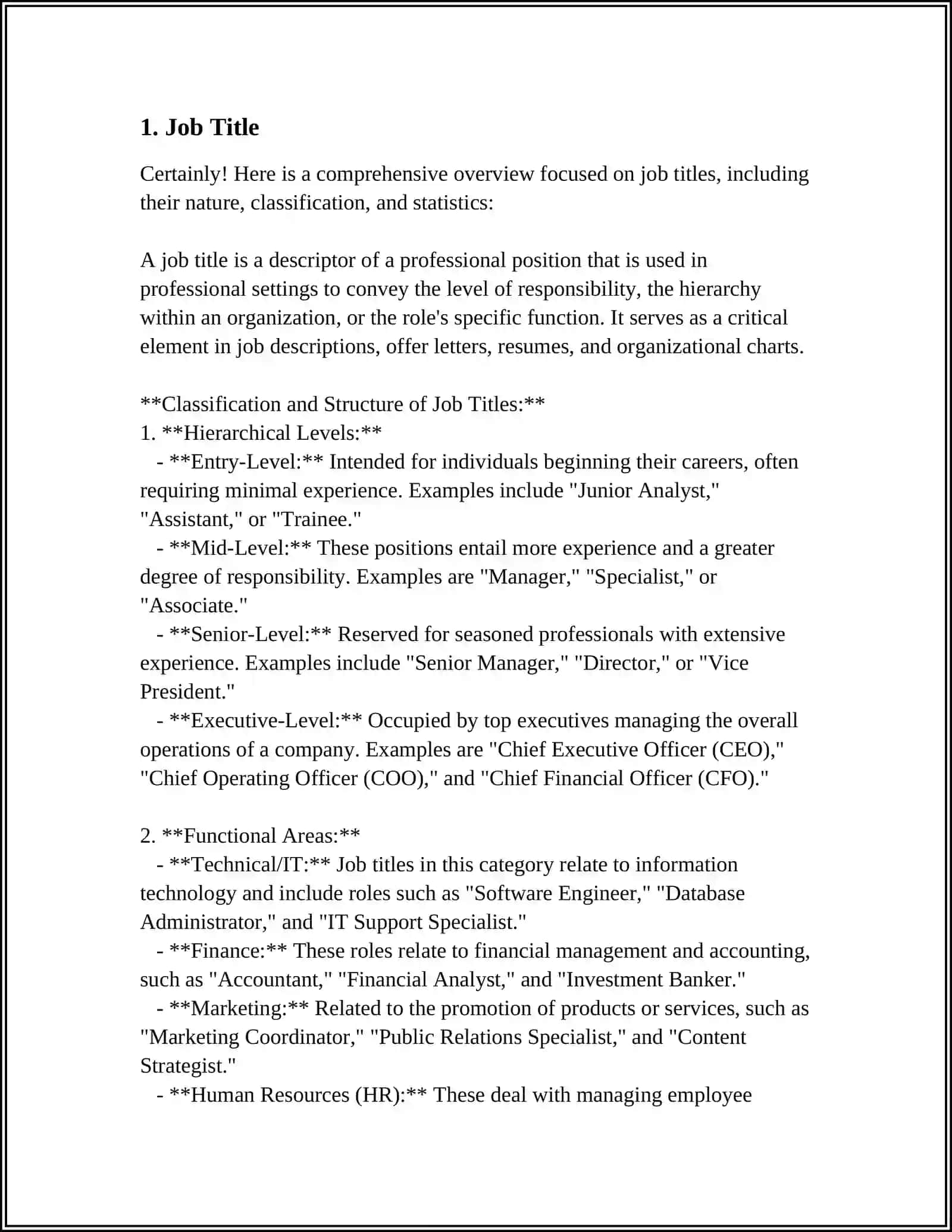 JOB DESCRIPTIOS 3