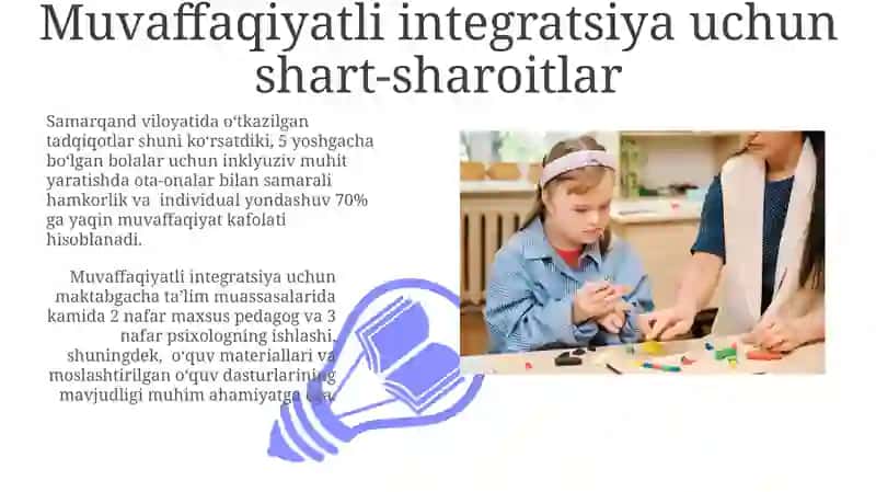 Inklyuziv ta'lim muhitida nogiron bolalar bilan ishlashning o'ziga xos jihatlari 3