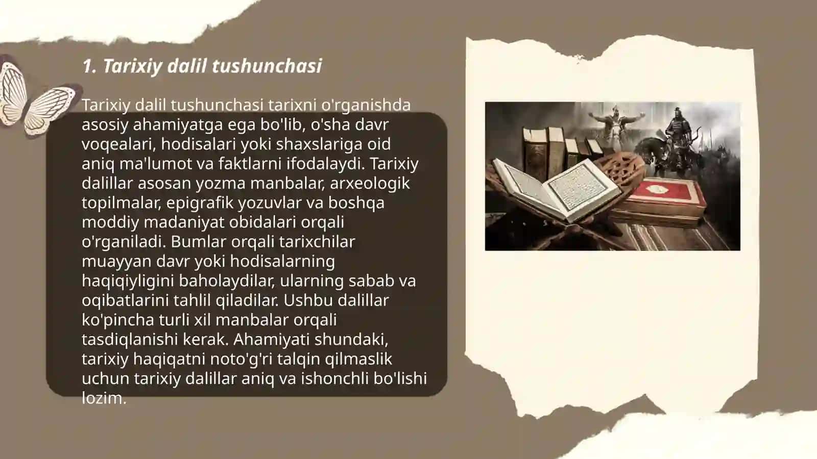 Tarixiy dalil va uning interpretatsiyasi 3