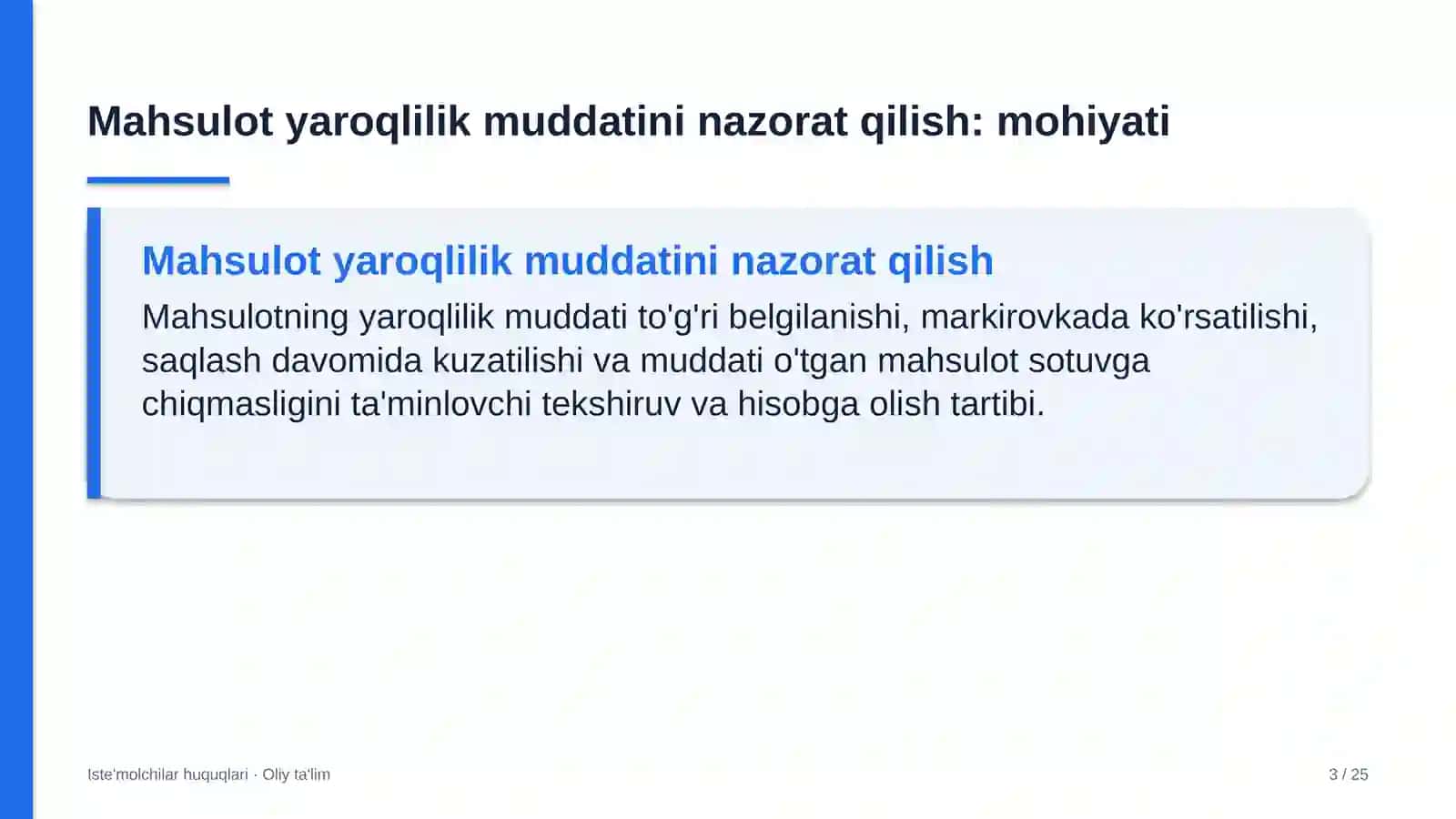 bojxona terminallarida mahsulotning yaroqlilik muddatini nazorat qilish 3815 3