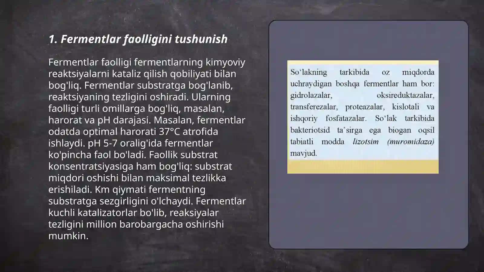 Fermentlar faolligini boshqarish 3