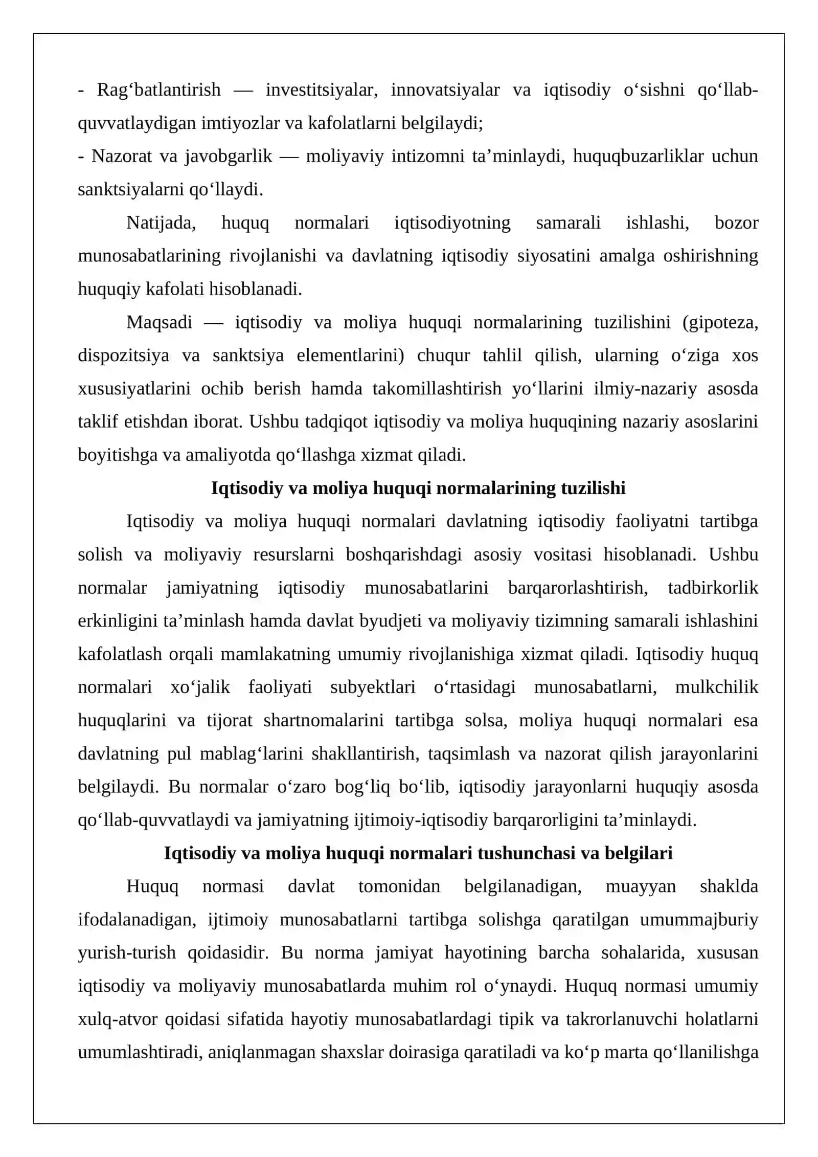 Iqtisodiy va moliya huquqi normalarining tuzilishi 3