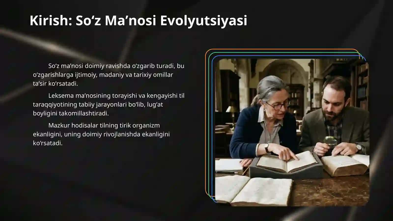 Soʻzning ma'noviy taraqqiyoti. Leksema ma'nosining torayishi va kengayishi 3