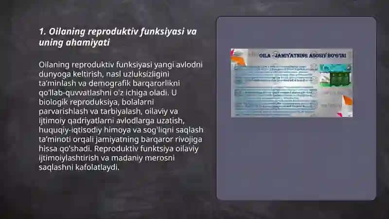 Oilaning reproduktiv funksiyasi va uning ahamiyati 3