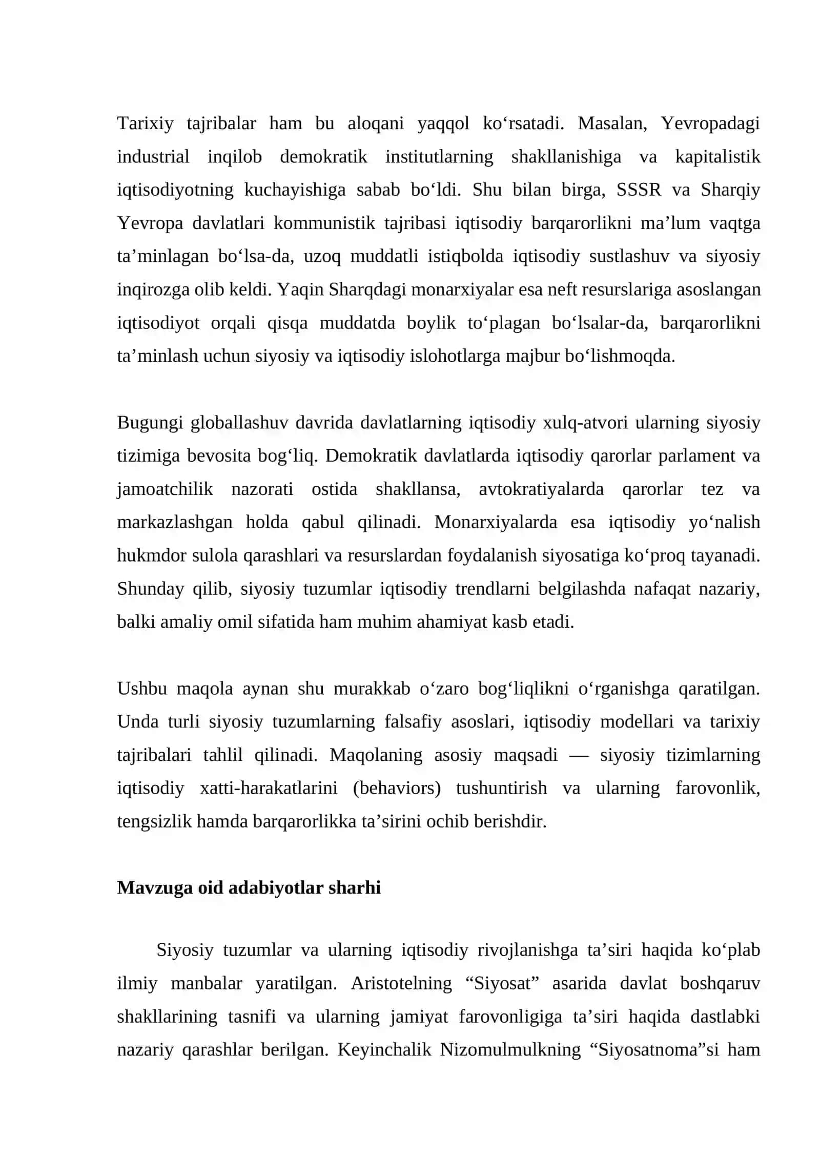 Siyosiy va Falsafiy G‘oyalar Iqtisodiy Modelga Ta’sir 3