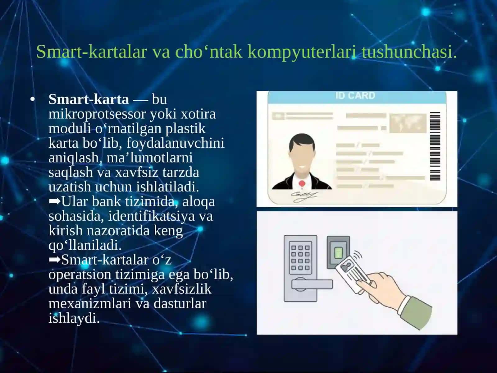 Smart-kartalar operatsion tizimlari, cho'ntak kompyuterlari operatsion tizimlari 3