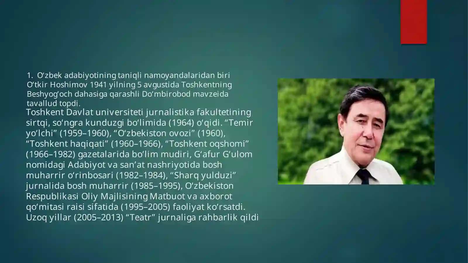 O’TKIR HOSHIMOVNING “URUSHNING SO’NGI QURBONI” ASARI 3