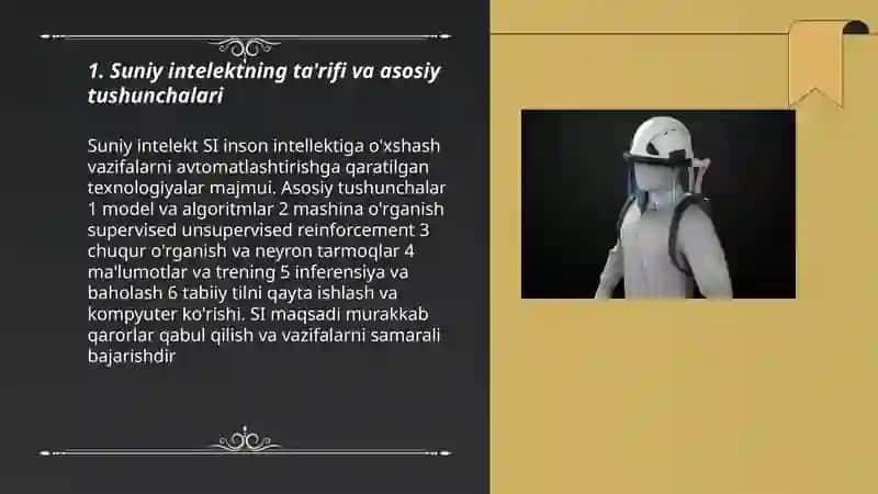Suniy intelekt tushunchasi va undan foydalanish 3