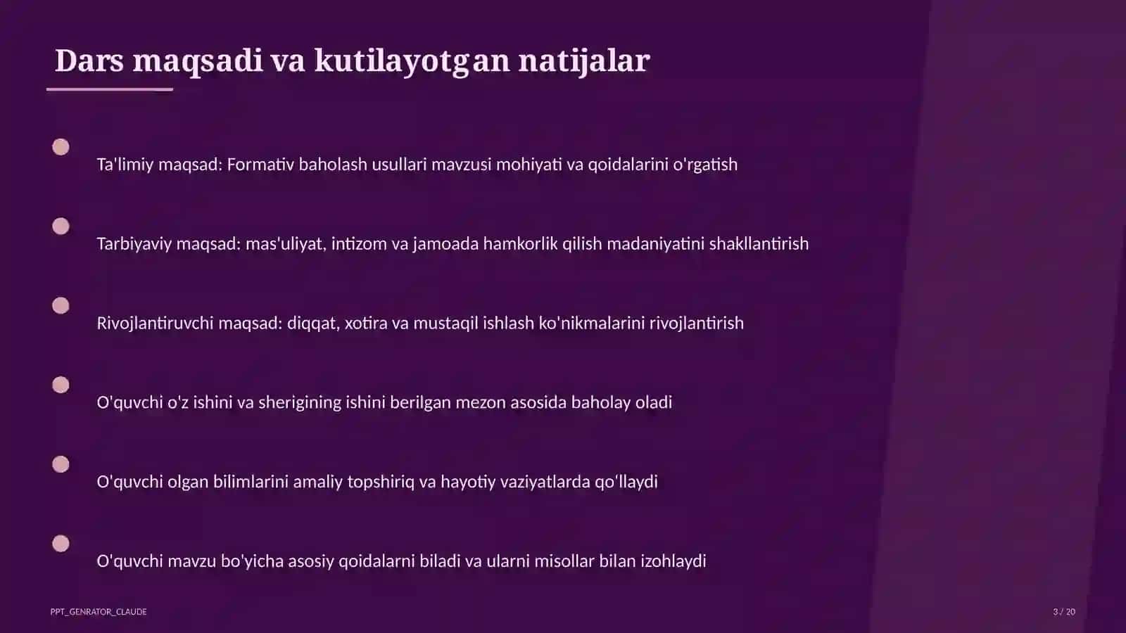 Formativ baholash usullari 3
