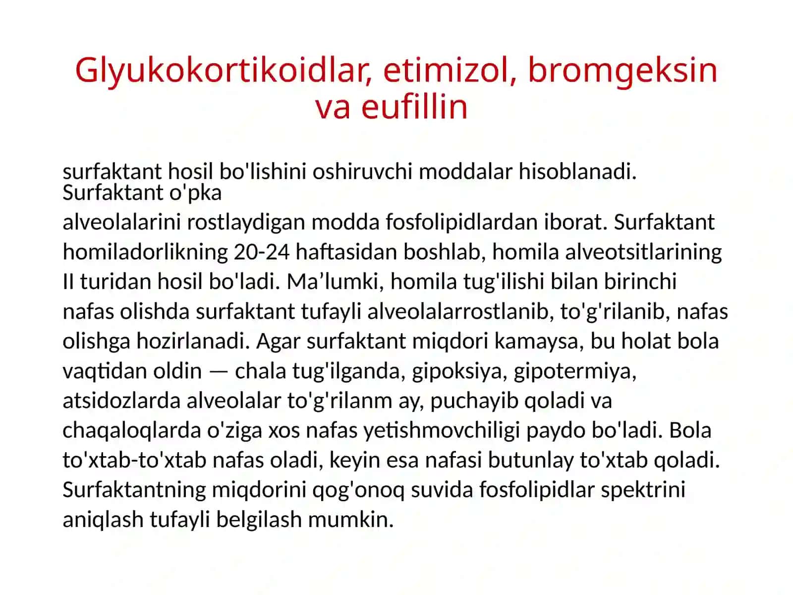 NAFAS A'ZOLARIGA TA'SIR ETUVCHI MODDALAR 3