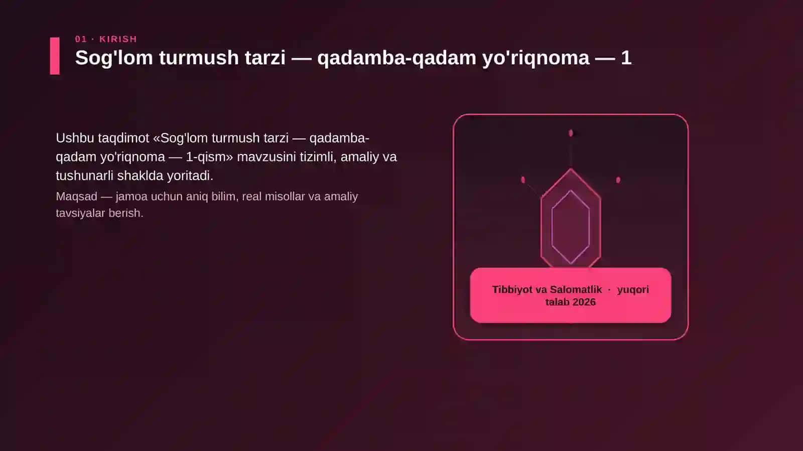 Sog'lom turmush tarzi — qadamba-qadam yo'riqnoma — 1-qism 3