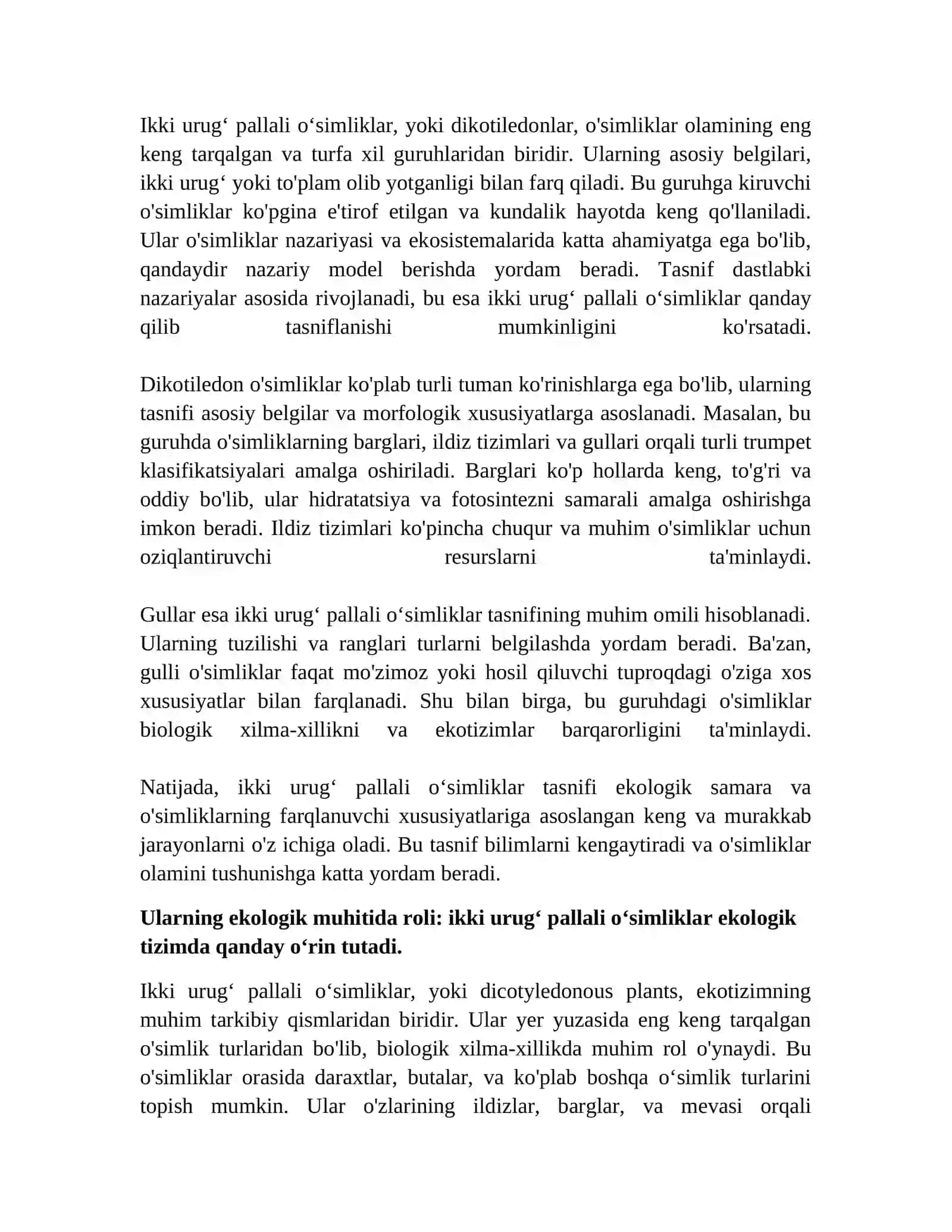 Ikki urugʻ pallali oʻsimliklarning umumiy harakterikasi 3