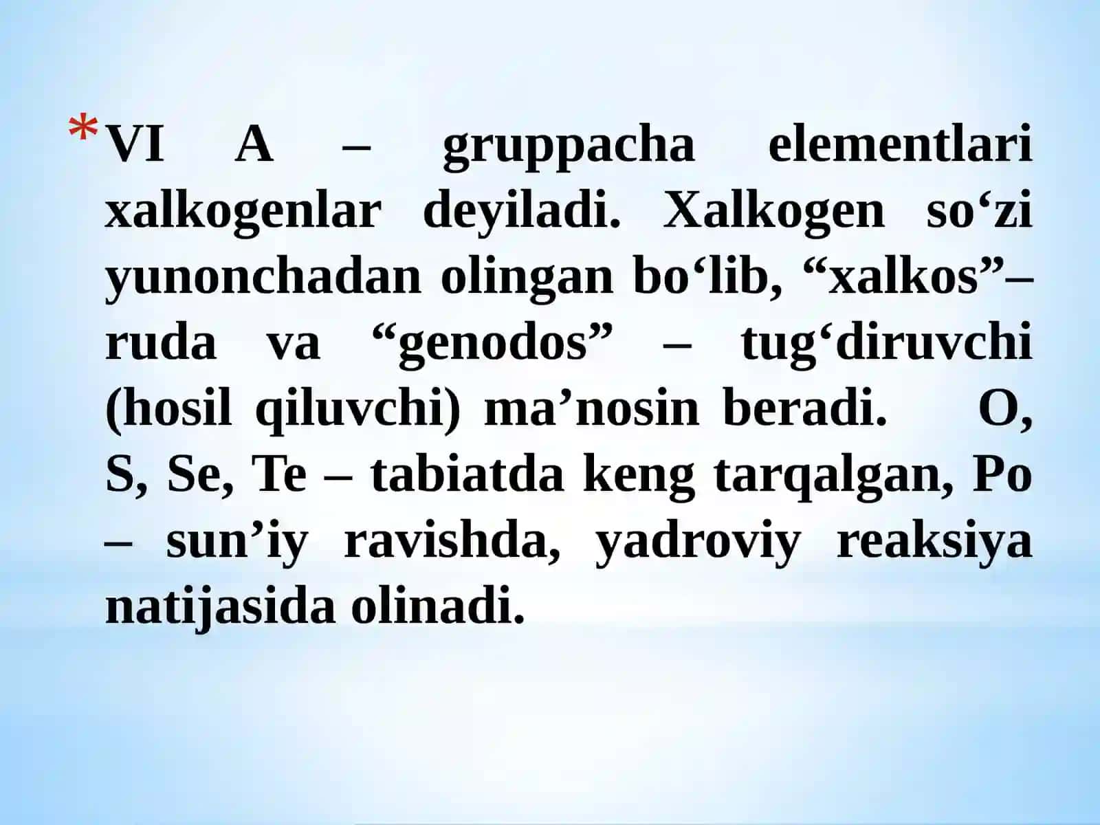 DAVRIY SISTEMANING OLTINCHI GURUH ELEMENTLARI 3